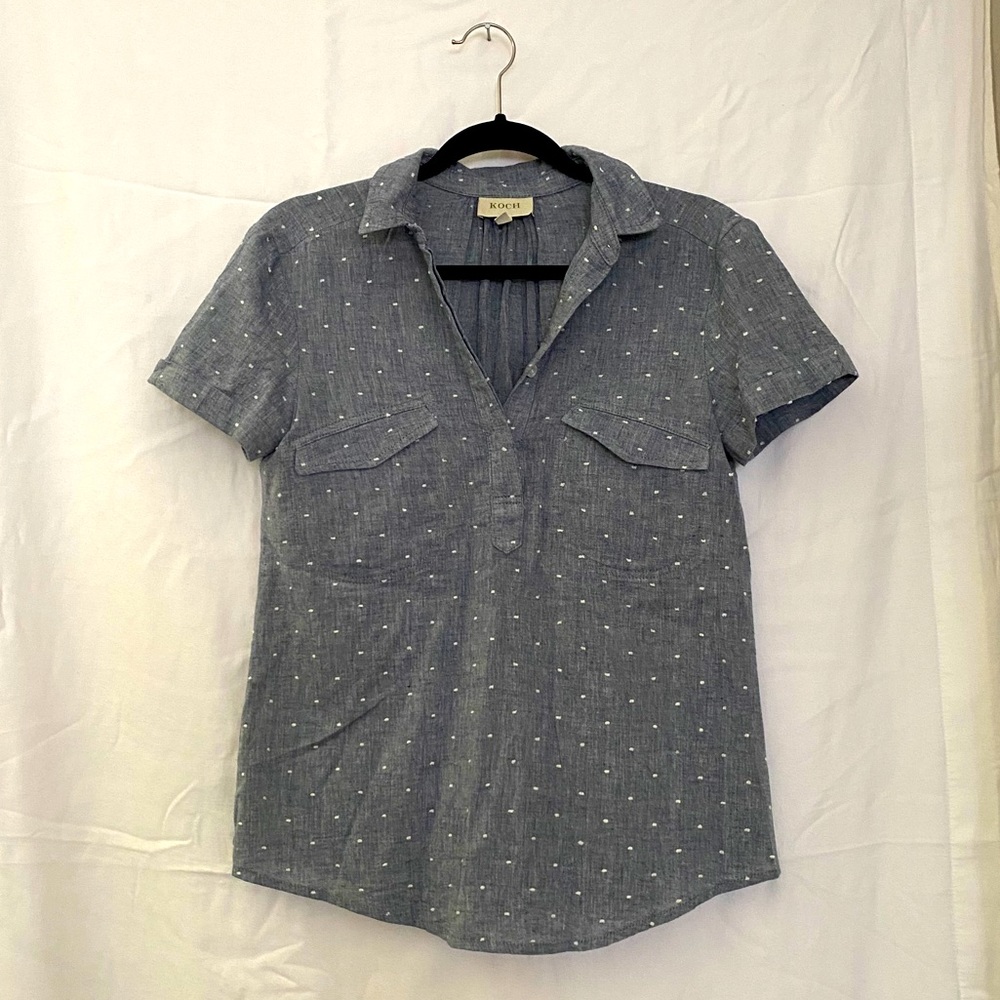 Koch lightweight Jaquard Henley Shirt
